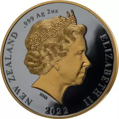 2 Dollars - Elizabeth II 4th Portrait - Little Spotted Kiwi, Silver Proof