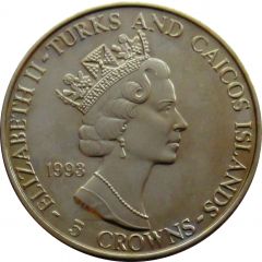 5 Crowns - Elizabeth II Apollo 11 - Astronaut descending ladder