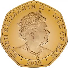 50 Pence - Elizabeth II VE Day - V, Gold Proof