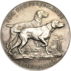 State exhibition award medal - In the field for breeding of hunting dogs Free State of Saxony