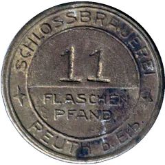 Flaschenpfand Schlossbrauerei Reuth b. Erb.
