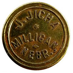 5 Cents - J. Jicha Milligan, Nebraska
