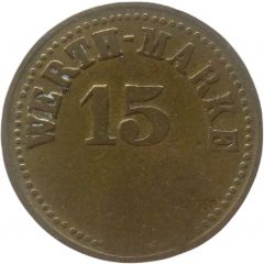 15 Pfennig Werth-Marke, Countermarked `PL`