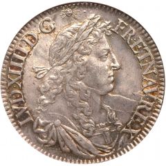 1/2 Ecu with juvenile bust - Louis XIV 2nd mark