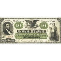 10 Dollars Demand Note - `Greenback`