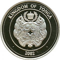 1 Pa`anga - Taufa`ahau Tupou IV Luxembourg Franc