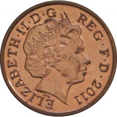 1 Penny - Elizabeth II 4th portrait, Royal Shield