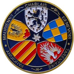 Jeton touristique - La Monnaie du Patrimoine - Pays de Savoie - cinq blasons