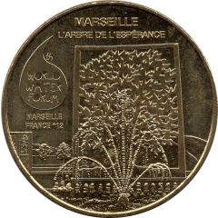 Monnaie de Paris Tourist Token - 6ème World Water Forum Marseille L`arbre de l`espérance