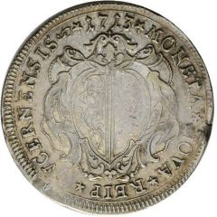 Gulden Almond-shaped shield, straight inscription