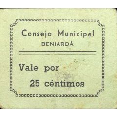 25 Céntimos Beniardá