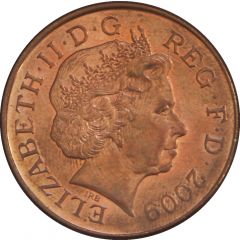 2 Pence - Elizabeth II 4th portrait, Royal Shield
