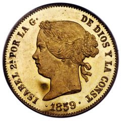 4 Pesos - Isabella II Obverse Trial