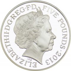 5 Pounds - Elizabeth II 60th Coronation Jubilee, Platinum Piedfort