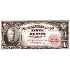 50 Pesos Philippine Islands, With pesos over 50