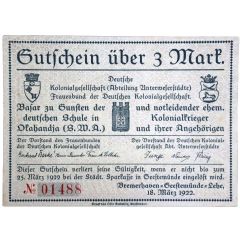 3 Mark Deutsche Kolonialgesellschaft