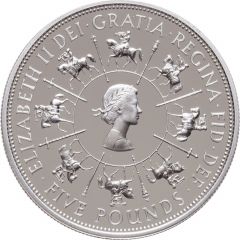 5 Pounds - Elizabeth II 40th Coronation Jubilee, Silver Proof