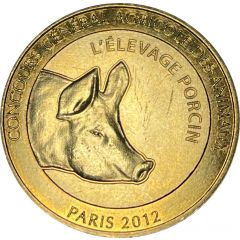 Jeton touristique - Monnaie de Paris - Concours général agricole des animaux - L`élevage porcin