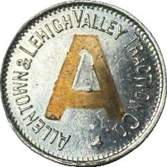 Fare Check Token - Allentown & Lehigh Valley Traction Co. Allentown, Pennsylvania