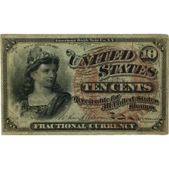 10 Cents `Fractional Currency` - 4th series
