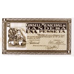 1 Peseta Gandesa