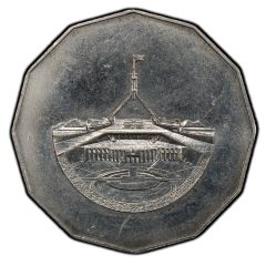Pattern - 50 Cents - Elizabeth II Parliament House - Trial Coin