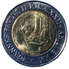 500 Lire - Ioannes Paulus II Pilgrimage to Holy Land