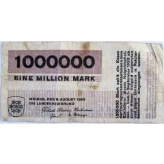 1 000 000 Mark Thüringische Staatsbank, purple issue
