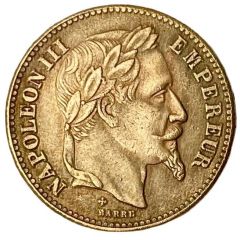 Reproduction - 20 francs Napoléon III or Tête laurée