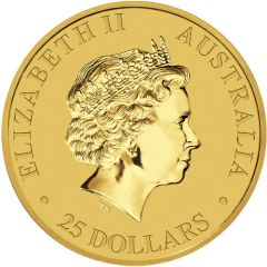 25 Dollars - Elizabeth II 4th Portrait - Kangaroo - Gold Bullion Coin