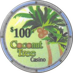 100 Dollar Poker Chip - Coconut Tree Casino