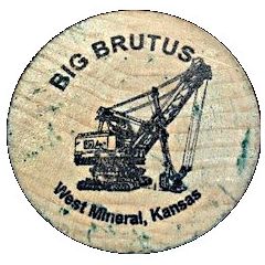 Wooden Nickel - Big Brutus West Mineral, Kansas