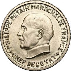 5 francs Pétain Essai en bronze nickelé de Bazor, type 1