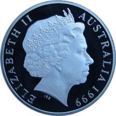 2 Dollars - Elizabeth II 4th Portrait - Masterpieces in Silver - 1920 Sovereign