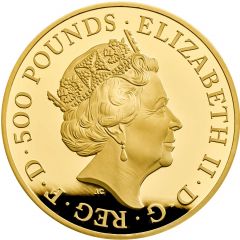 500 Pounds - Elizabeth II Falcon of Plantagenets, Gold Proof