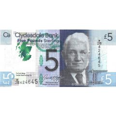5 Pounds Clydesdale Bank