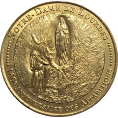 Monnaie de Paris Tourist Token - Notre-Dame de Lourdes 160e Anniversaire des Apparitions