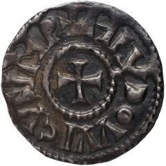 Denier - Louis I Reims mint