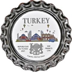 500 Francs CFA Turkey Bottle Cap