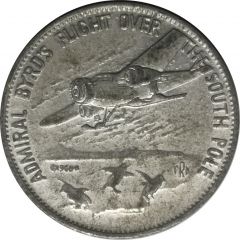 Token - Shell`s Famous Facts and Faces Game Admiral Byrd`s Flight over the South Pole
