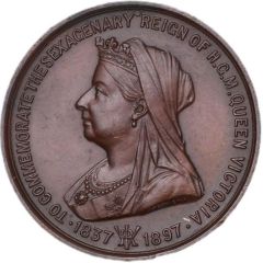 Medal - Victoria Diamond Jubilee; A. Fenwick, bronze, 38mm