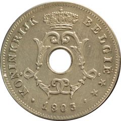 10 Centimes - Léopold II Dutch text - Small date