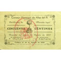 50 Céntimos Alfaz del Pi
