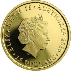 15 Dollars - Elizabeth II 4th Portrait - Half Sovereign - Gold Bullion Coin