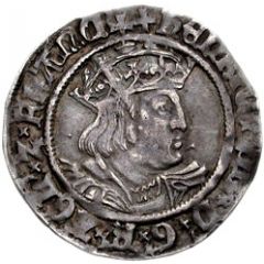 1 Groat - Henry VIII 2nd coinage, Archbishop Wolsey
