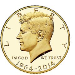 1/2 Dollar 50th Anniversary of Kennedy Half Dollar: Gold Issue