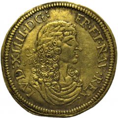 Rechenpfennig - Louis XIV Cornelius Lauffer