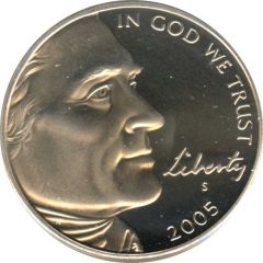 5 Cents `Jefferson Nickel` Westward Journey, Ocean View