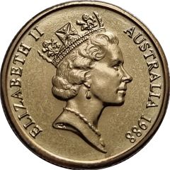 1 Dollar - Elizabeth II 3rd Portrait - First Fleet Bicentenary