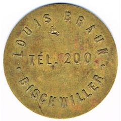 1 Franc - Syndicat des entrepositaires de bières Louis Braun Bischwiller